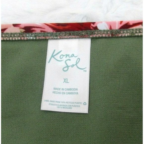 Kona Sol High Waist Bathing Suit Bottoms XL Ruched New with tags - Picture 7 of 8